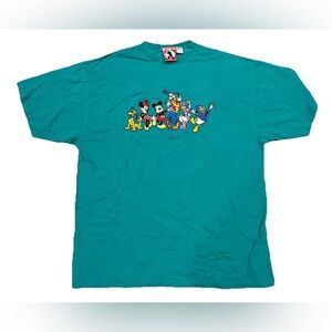 Vintage Mickey Mouse Inc T-Shirt Adult XXL 2XL Embroidered Characters Disney